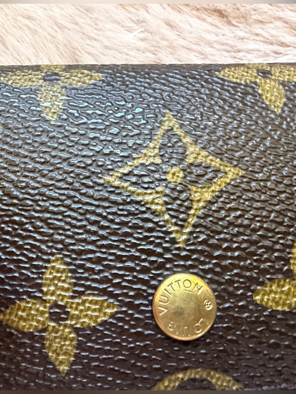 Louis Vuitton Brown Monogram Wallet with Gold Chain